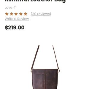 Love 41 minimal leather bag